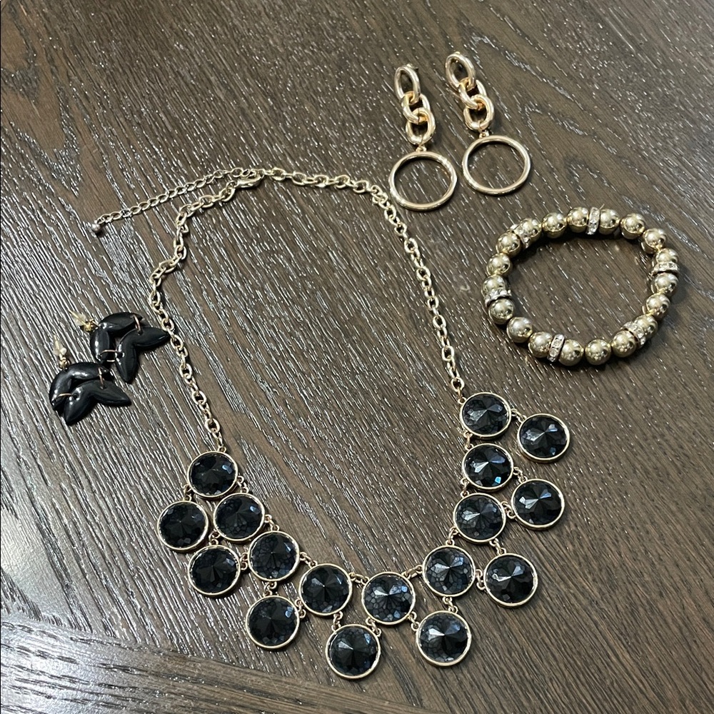 Black and Gold Jewelry bundle